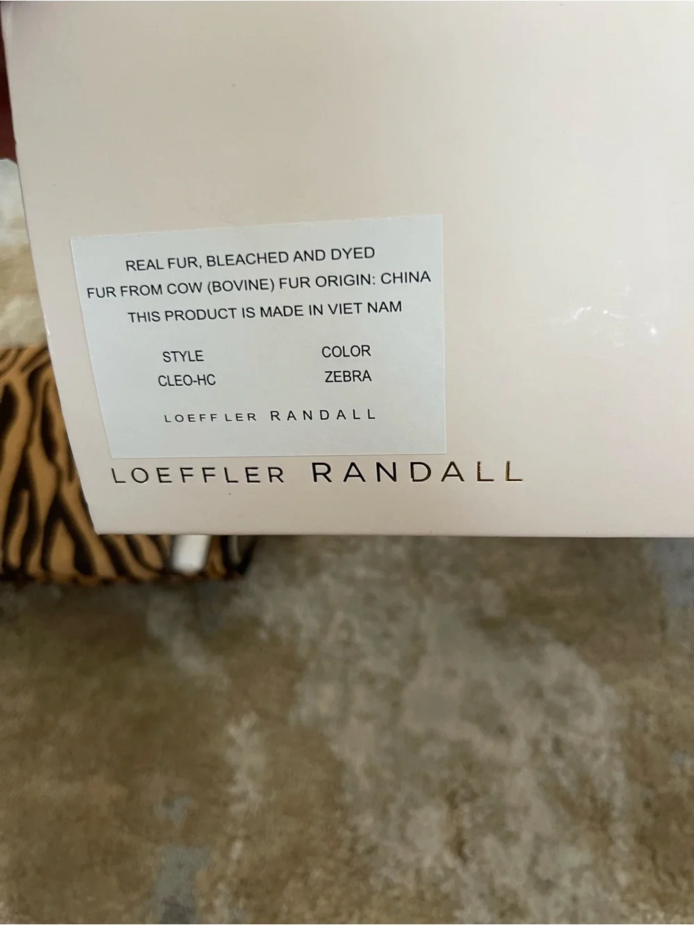 Loeffler Randall zebra boots